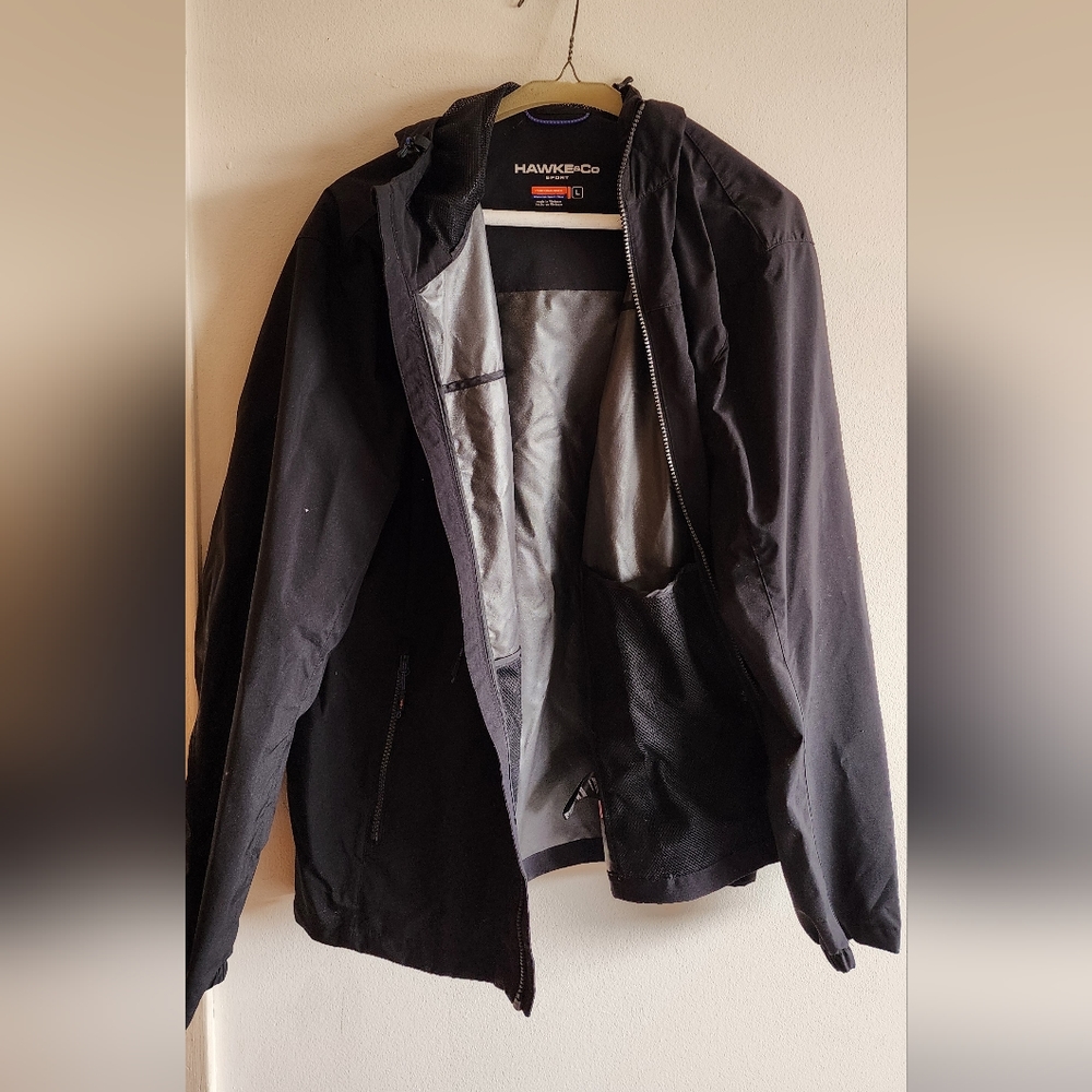 Black light rain jacket